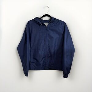 Appleseed's Petites Jacket Full Zip, Hooded Navy Women's Size PL Casual